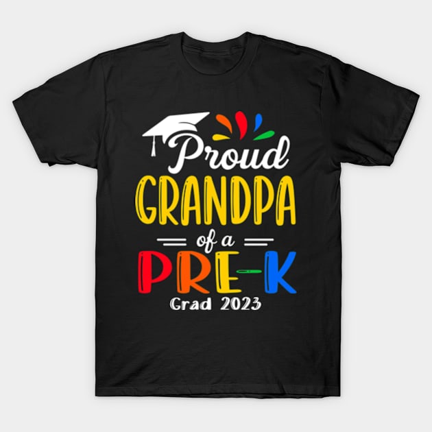 Pre-K Graduation grandpa Last Day of School Proud Family of a 2023 Graduate T-Shirt by Kreigcv Kunwx